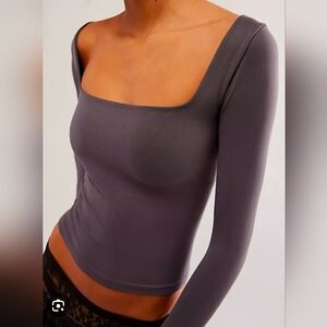 Babaton Charcoal Long Sleeve Top
